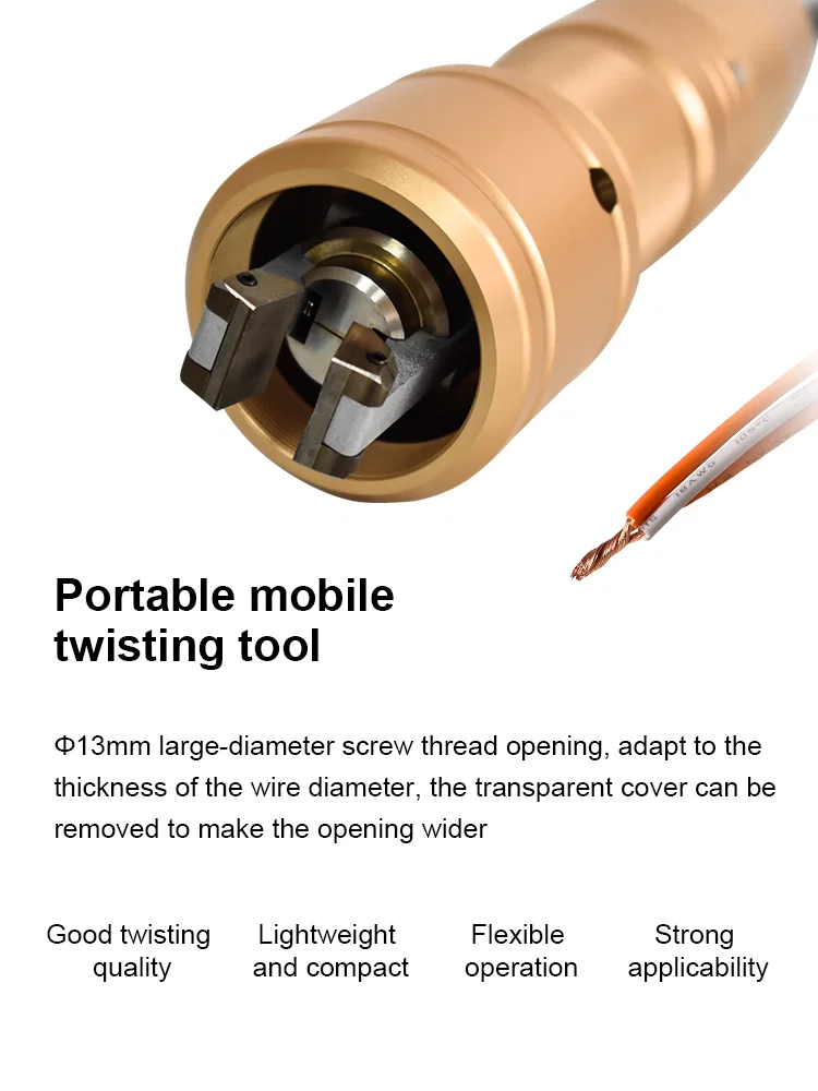 Hand-held twisting machine, semi-automatic twisting machine, manual twisting tool, electric twisting machine, multi-strand twisting machine Máquina de torção manual, máquina de torção semiautomática, ferramenta de torção manual, máquina de torção elétrica, máquina de torção multi-fio