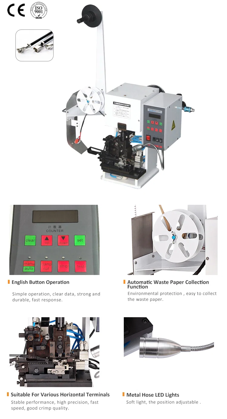 máquina terminal de crimpagem de decapagem, máquina de crimpagem de decapagem de fios, máquina de crimpagem de fios