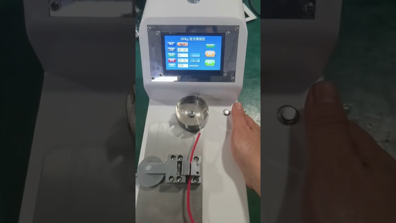 Crimped Wires and Terminals Undergoing Pressure Testing #machine #cablewirestrippingmachine #factory