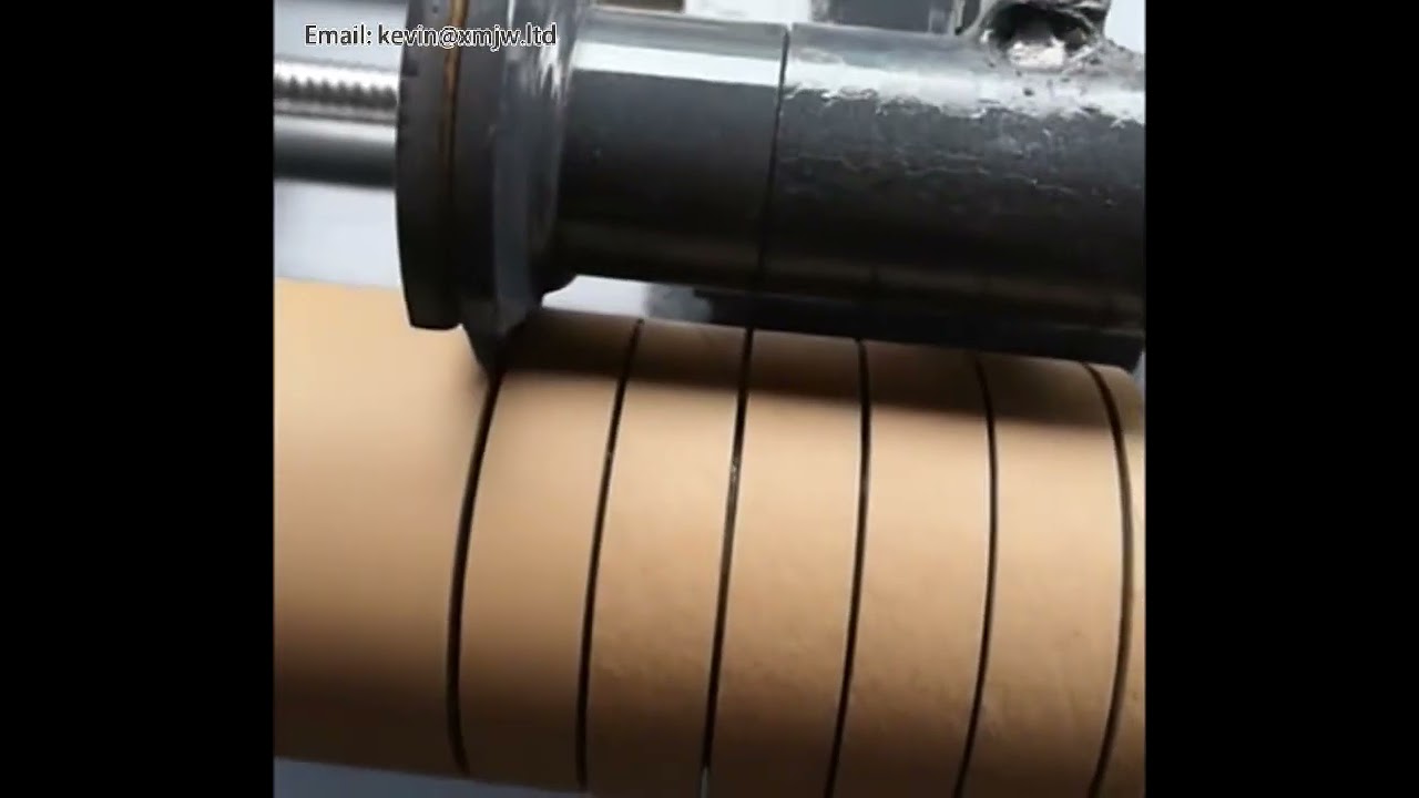 Thick Tube Paper Roll Coil Film Cut Machine with Spindle Round Knife for Middle Cut
