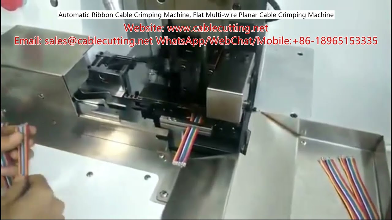 Automatic Ribbon Cable Crimping Machine, Flat Multi wire Planar Cable Crimping Machine
