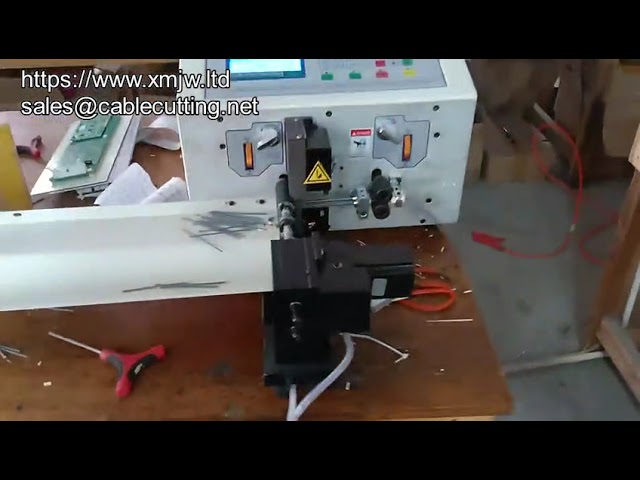 Automatic N-x-2 N-Wheels Enamel Copper Wire Cutting And Stripping Machine