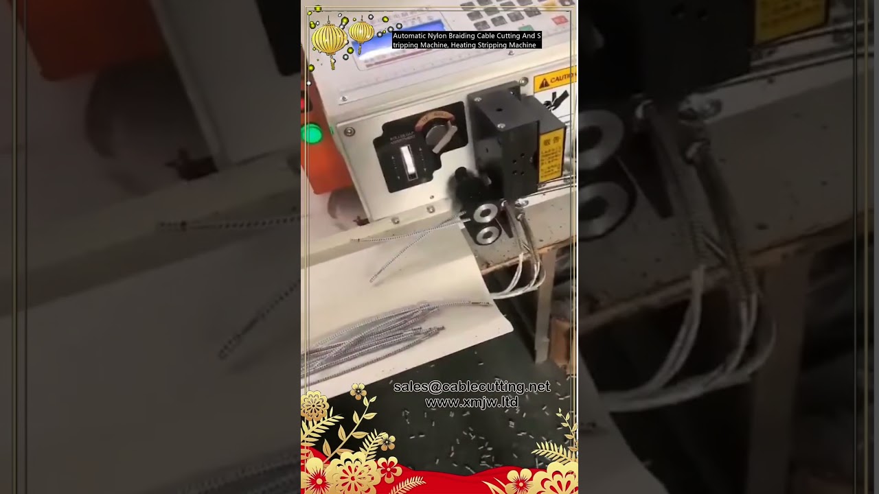 Automatic Nylon Braiding Cable Cutting And Stripping Machine with Heating
