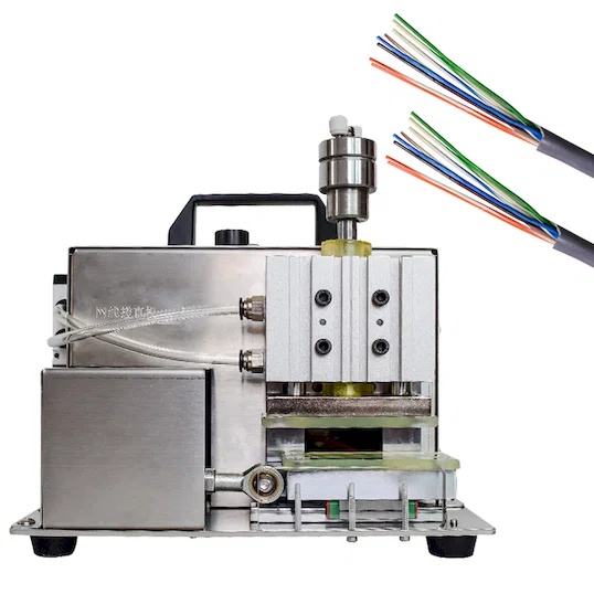 Máquina de Alinhar Cabo de Rede WPM-809D - Máquina de Escova de Arame Semiautomática