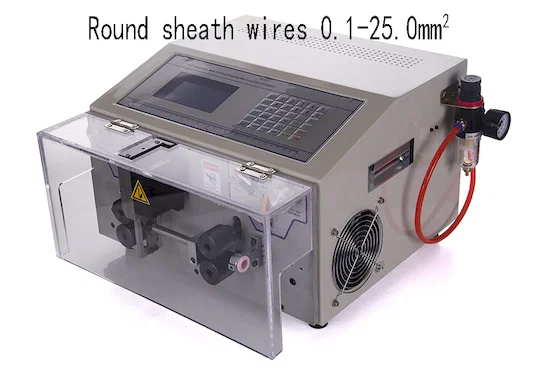 Máquina de Cortar e Descascar Cabo Encapsulado WPM-09HT2 25mm2 - Máquina Automática de Descascamento de Fios